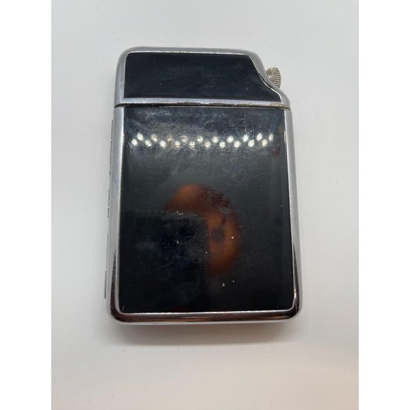 Vintage Deco Silver Tone & Enamel 2-in-1 Cigarette - Picture 2 of 8